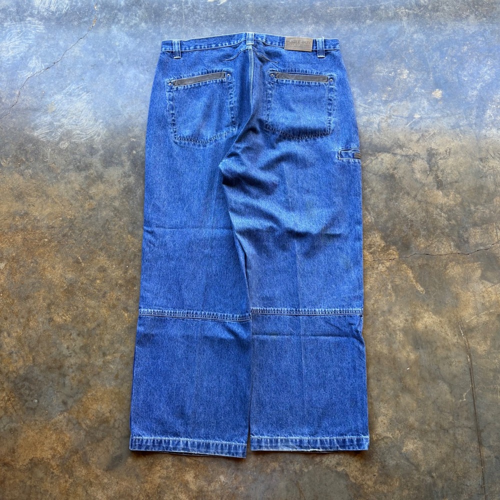 Bugle Boy Mens Carpenter Jeans Blue‎ Denim Wide Leg Workwear 40x30 WB801550
